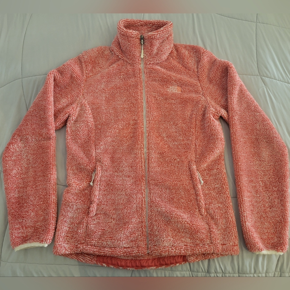 Women's North Face Osito 2 Fleece Jacket - Tropical Peach/Burnt Orange Stripe